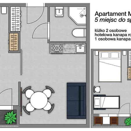 Apartment Bluemint Debina Przy Plazy Debina (Ustka)